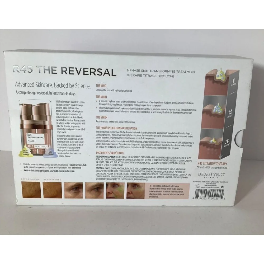BeautyBio R45 The Reversal Skin Treatment Phase‎ 1-3 New in Box